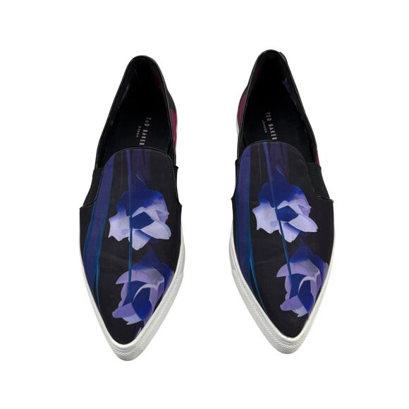 TED BAKER Women's Thfia Floral Pointy Toe Slip-on Sneaker Sz 6 - Picture 2 of 16